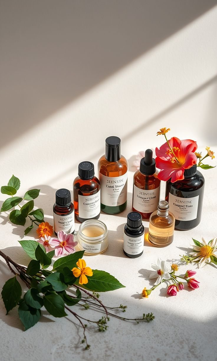Person enjoying a calm personal care routine
